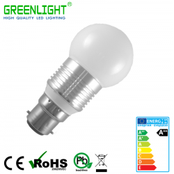 Led Round Bulb B22 3.9W 90-260Vac White